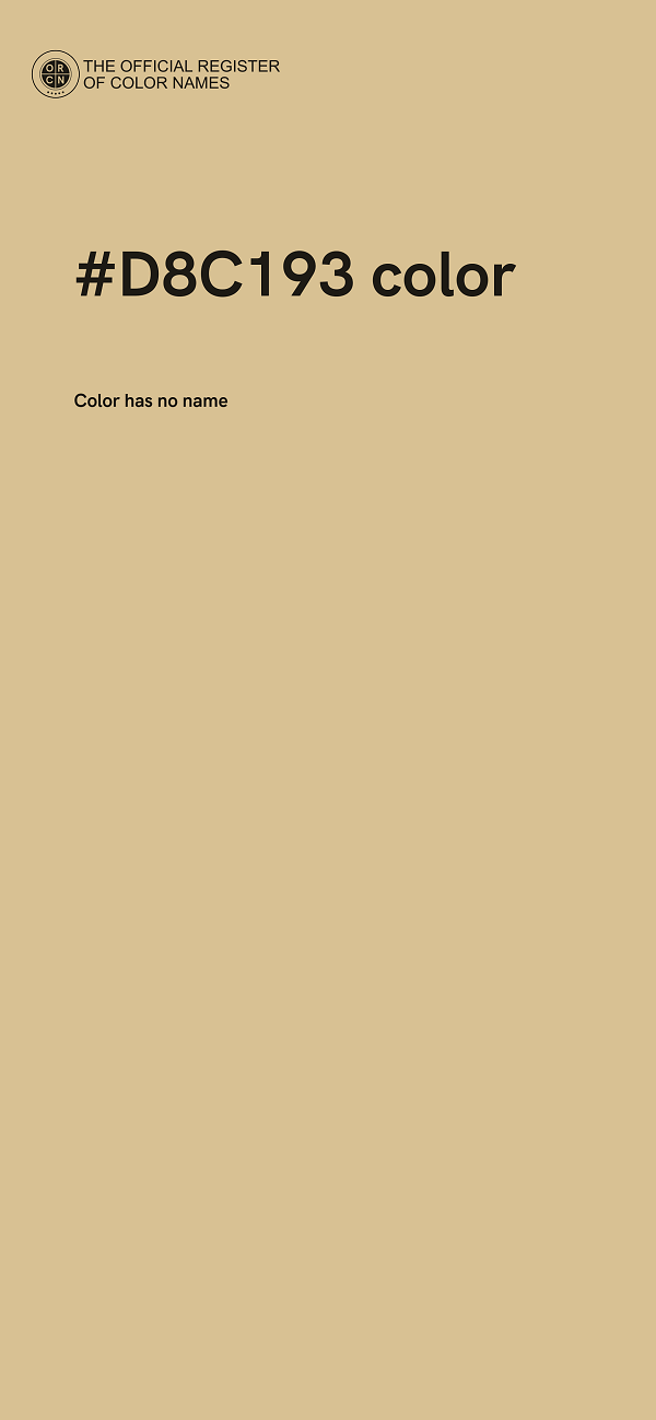 #D8C193 color image