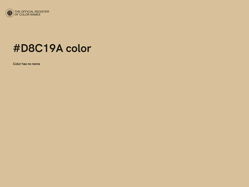 #D8C19A color image