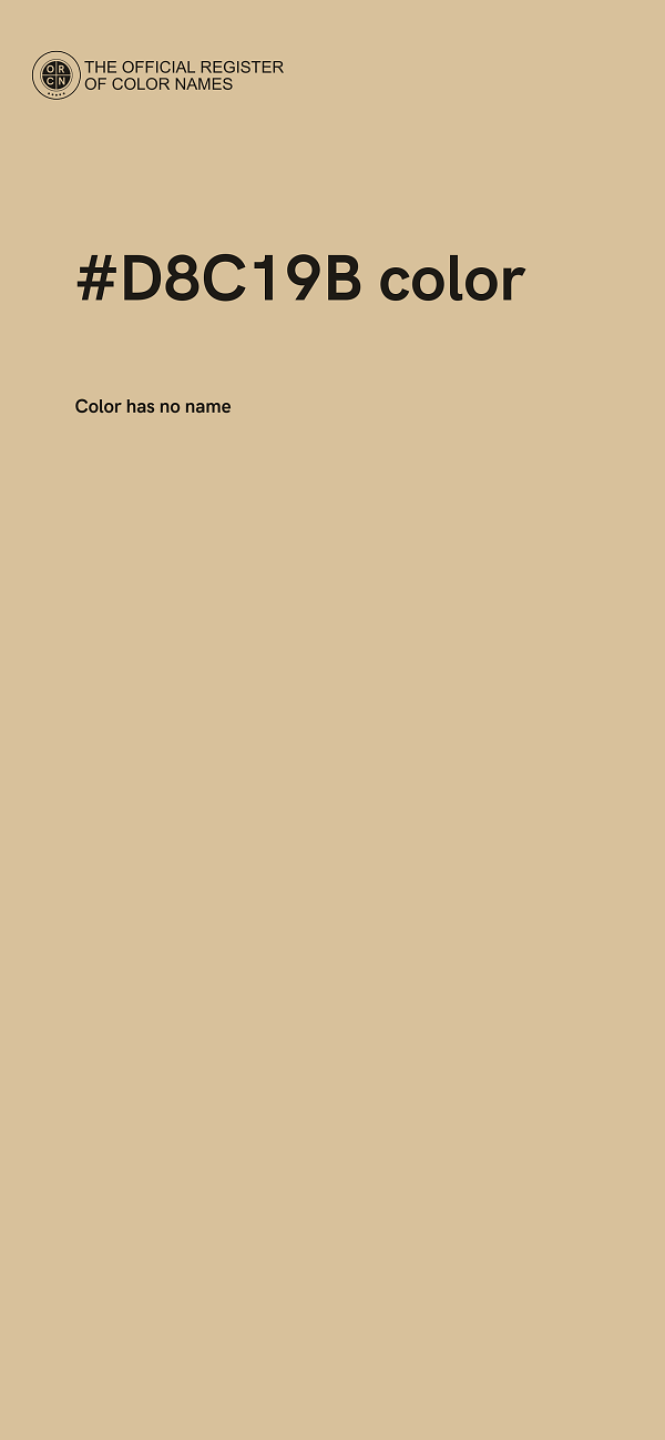 #D8C19B color image