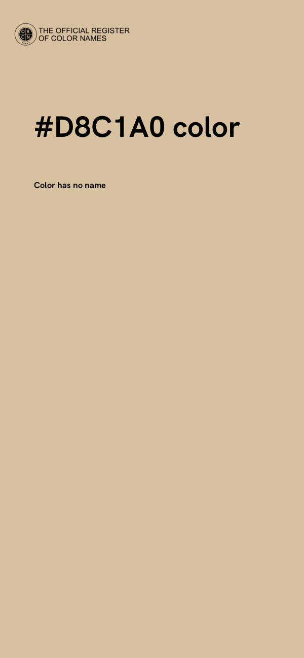 #D8C1A0 color image