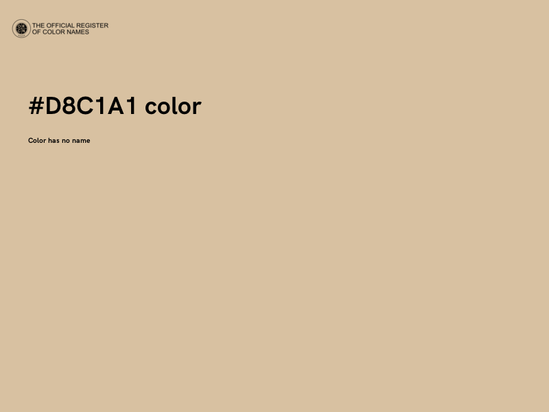 #D8C1A1 color image