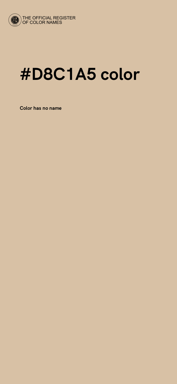 #D8C1A5 color image
