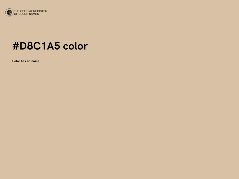 #D8C1A5 color image