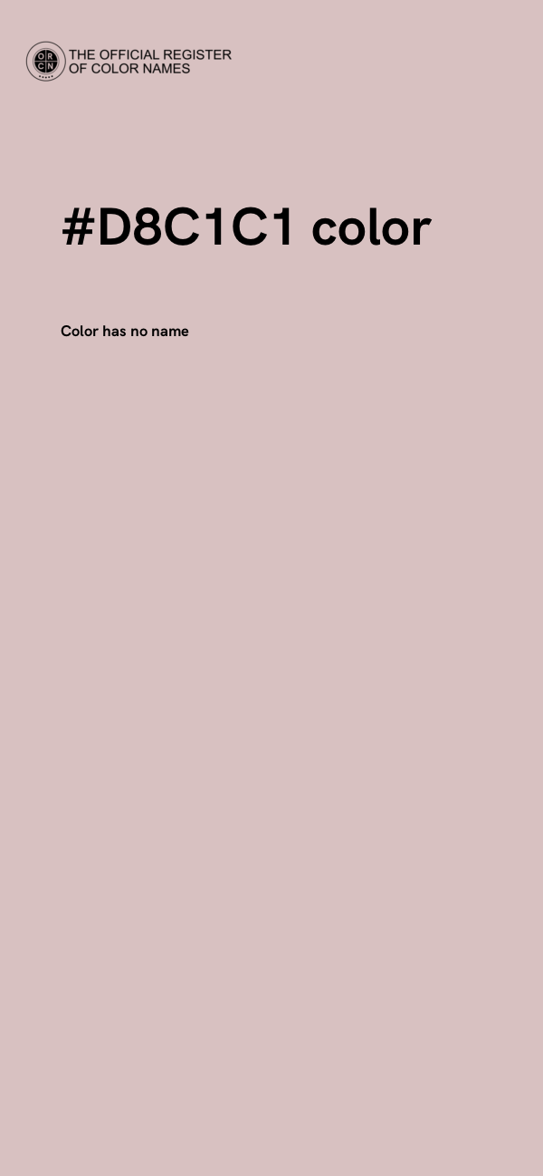 #D8C1C1 color image