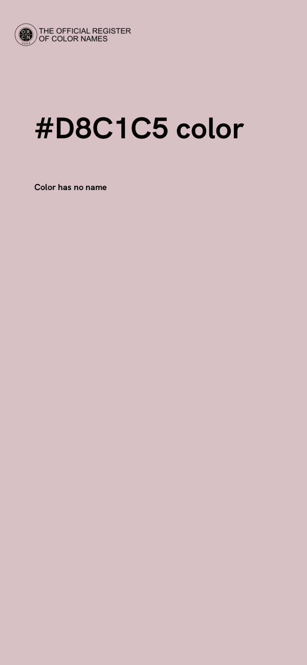 #D8C1C5 color image