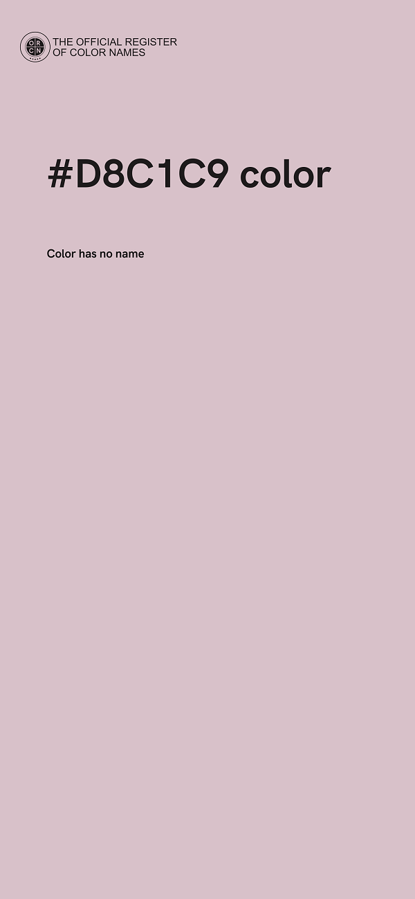 #D8C1C9 color image