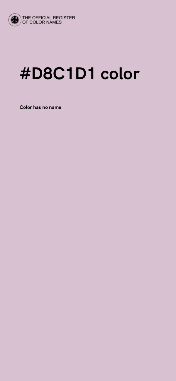 #D8C1D1 color image