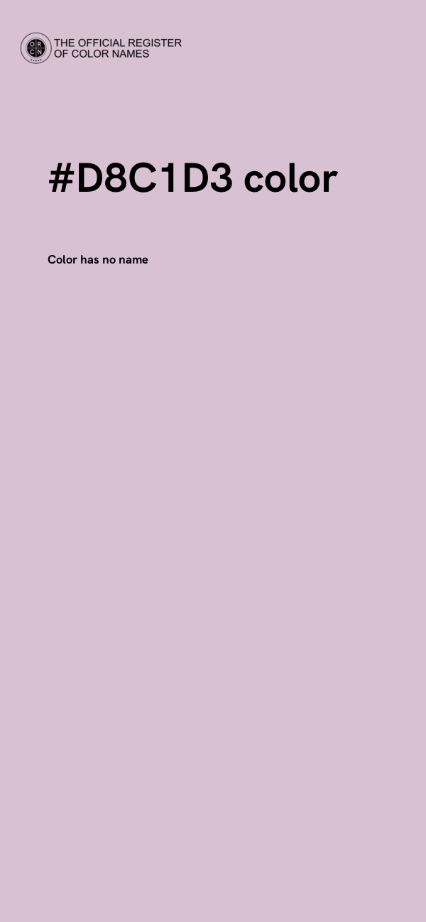 #D8C1D3 color image