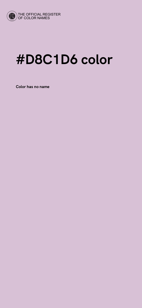 #D8C1D6 color image