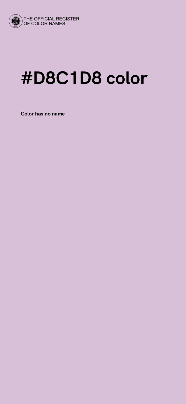 #D8C1D8 color image