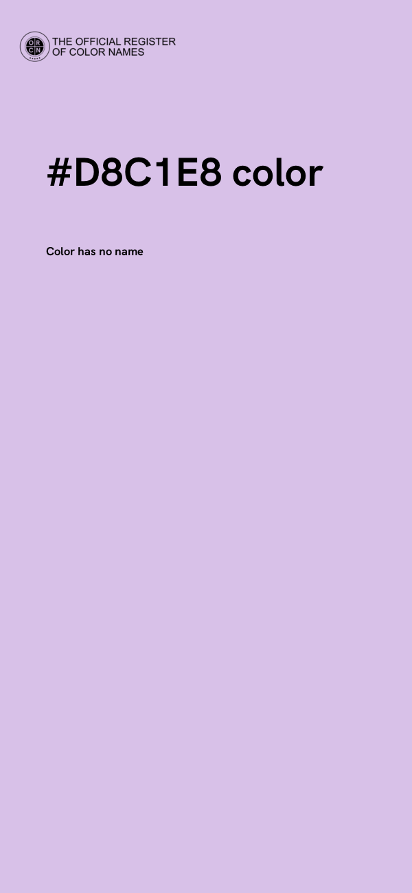 #D8C1E8 color image