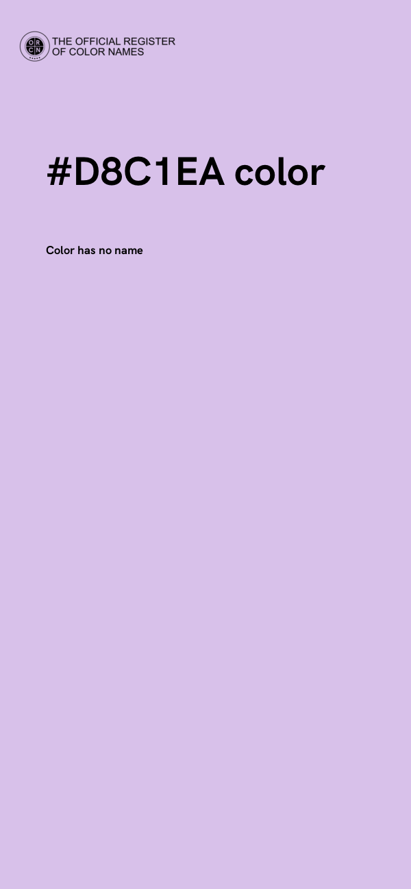 #D8C1EA color image