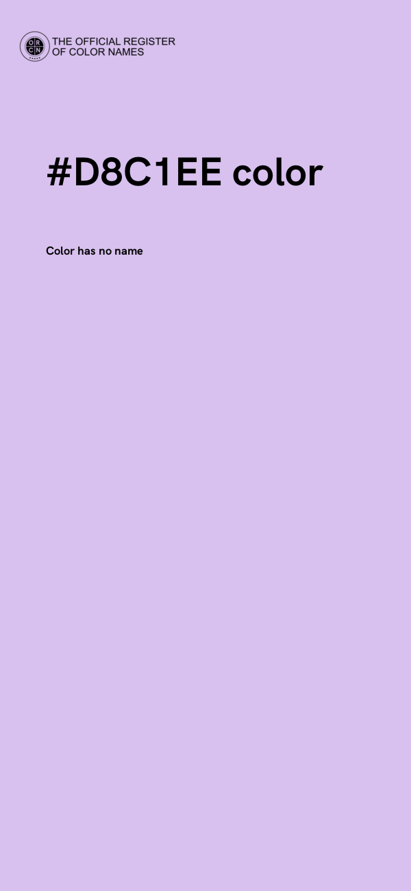 #D8C1EE color image