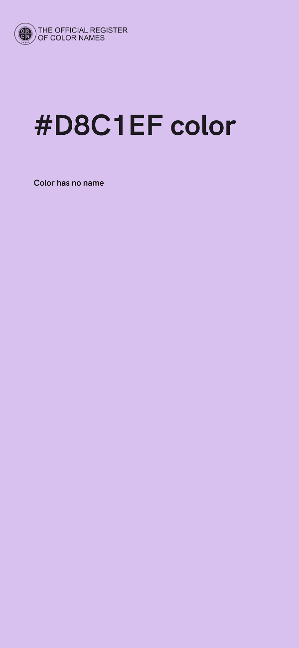 #D8C1EF color image