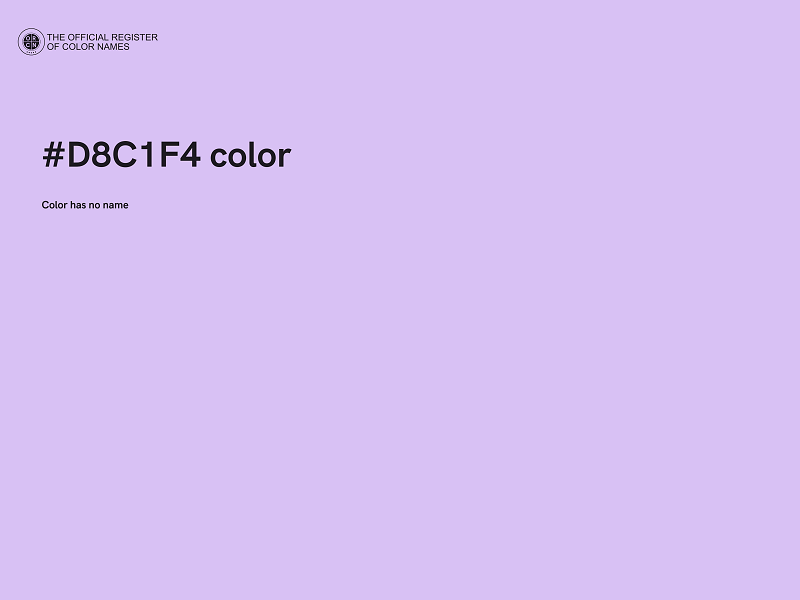 #D8C1F4 color image