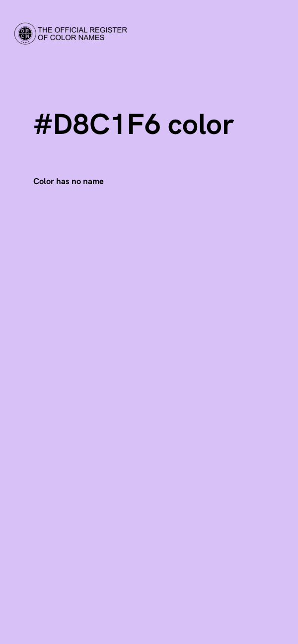 #D8C1F6 color image