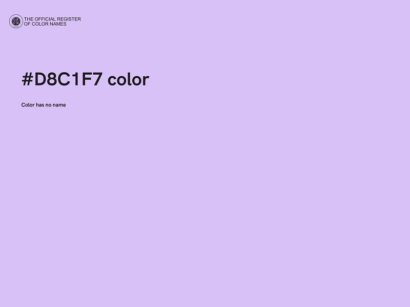 #D8C1F7 color image