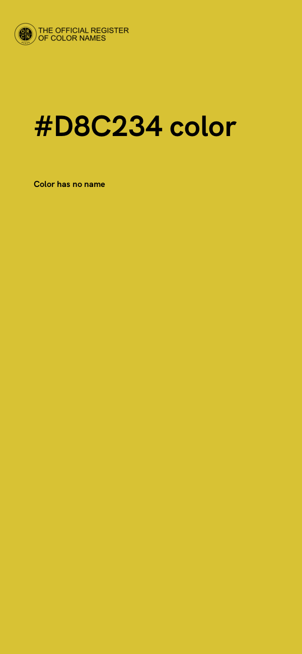 #D8C234 color image