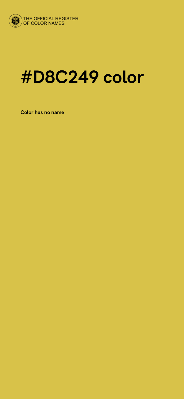 #D8C249 color image
