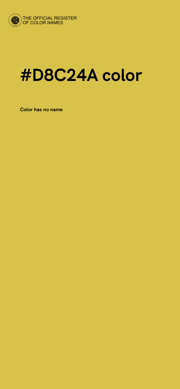 #D8C24A color image