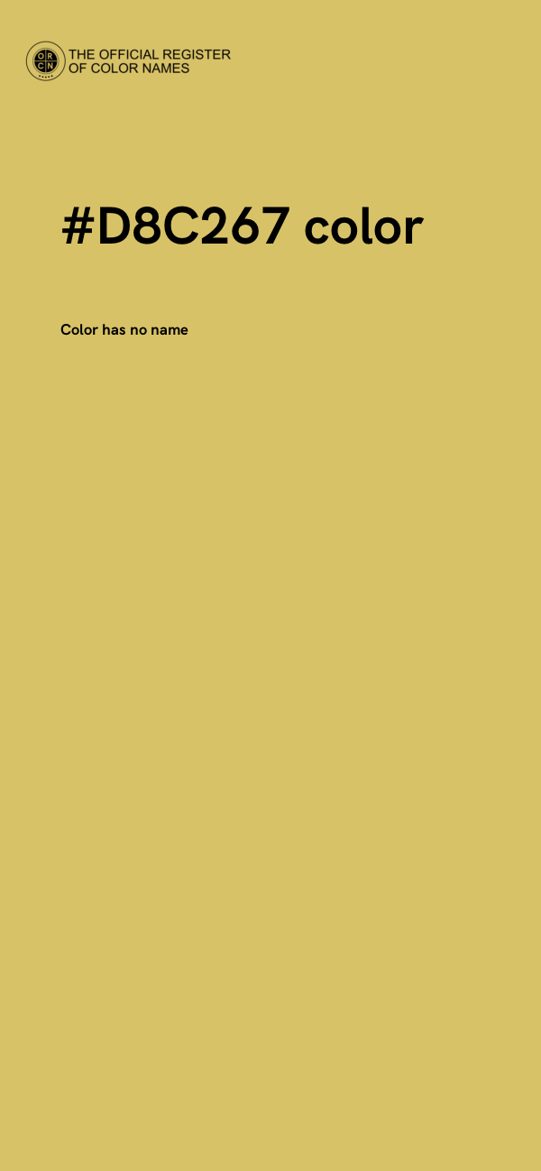 #D8C267 color image