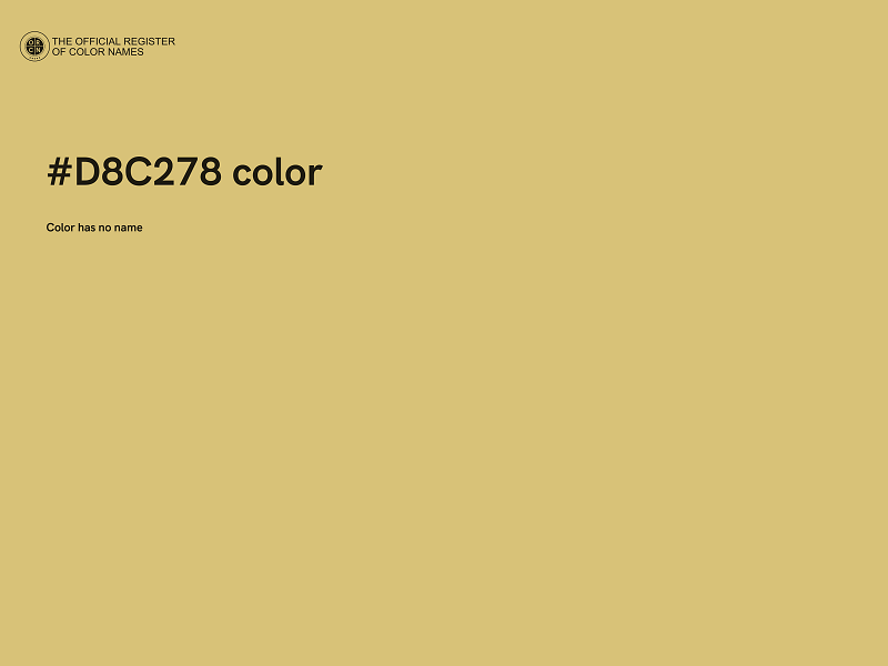 #D8C278 color image