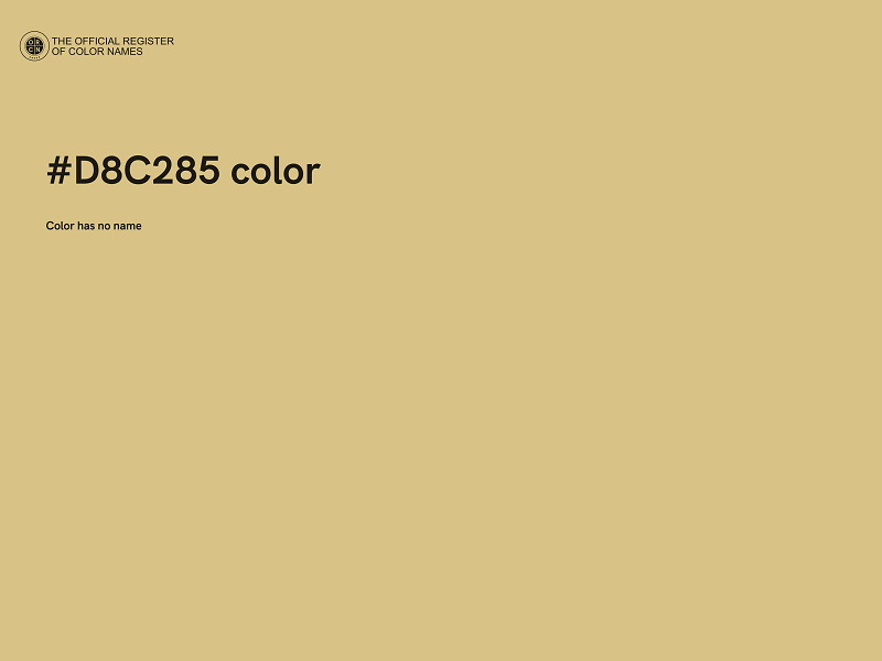 #D8C285 color image