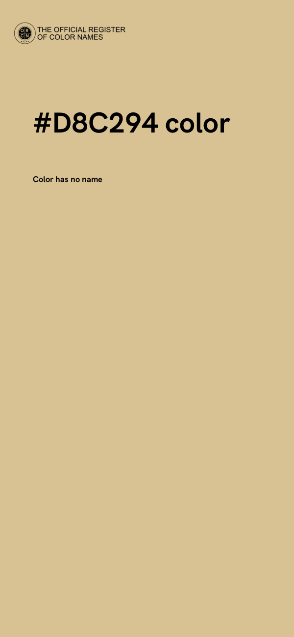#D8C294 color image