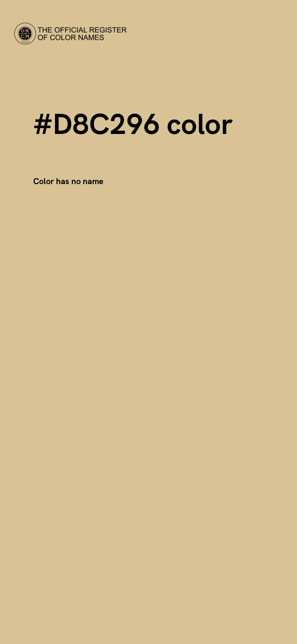#D8C296 color image