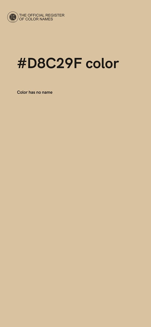 #D8C29F color image