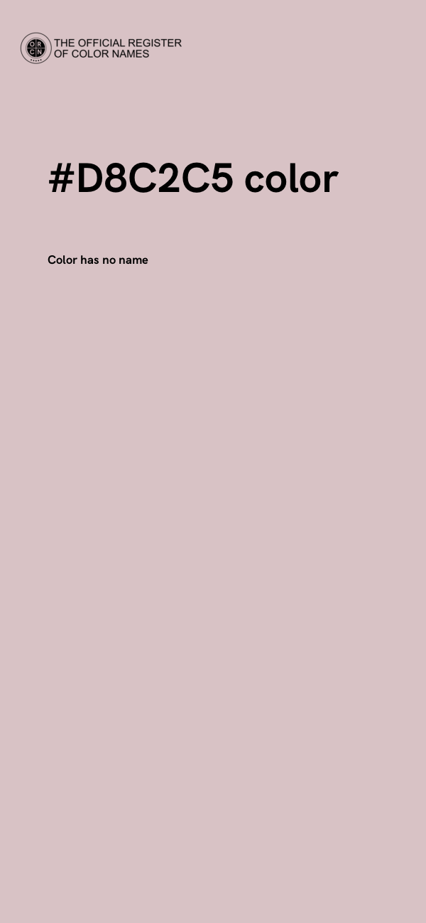 #D8C2C5 color image
