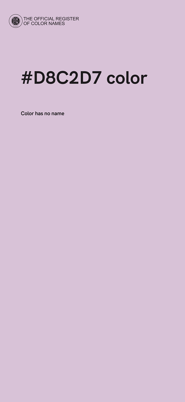 #D8C2D7 color image