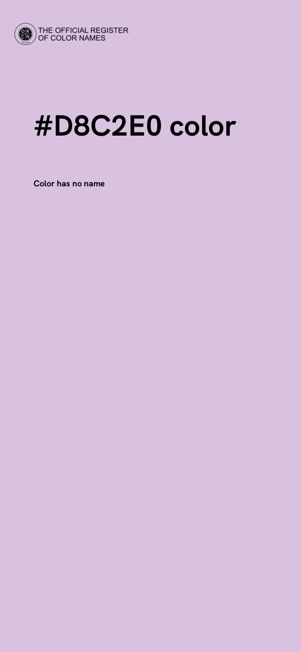 #D8C2E0 color image