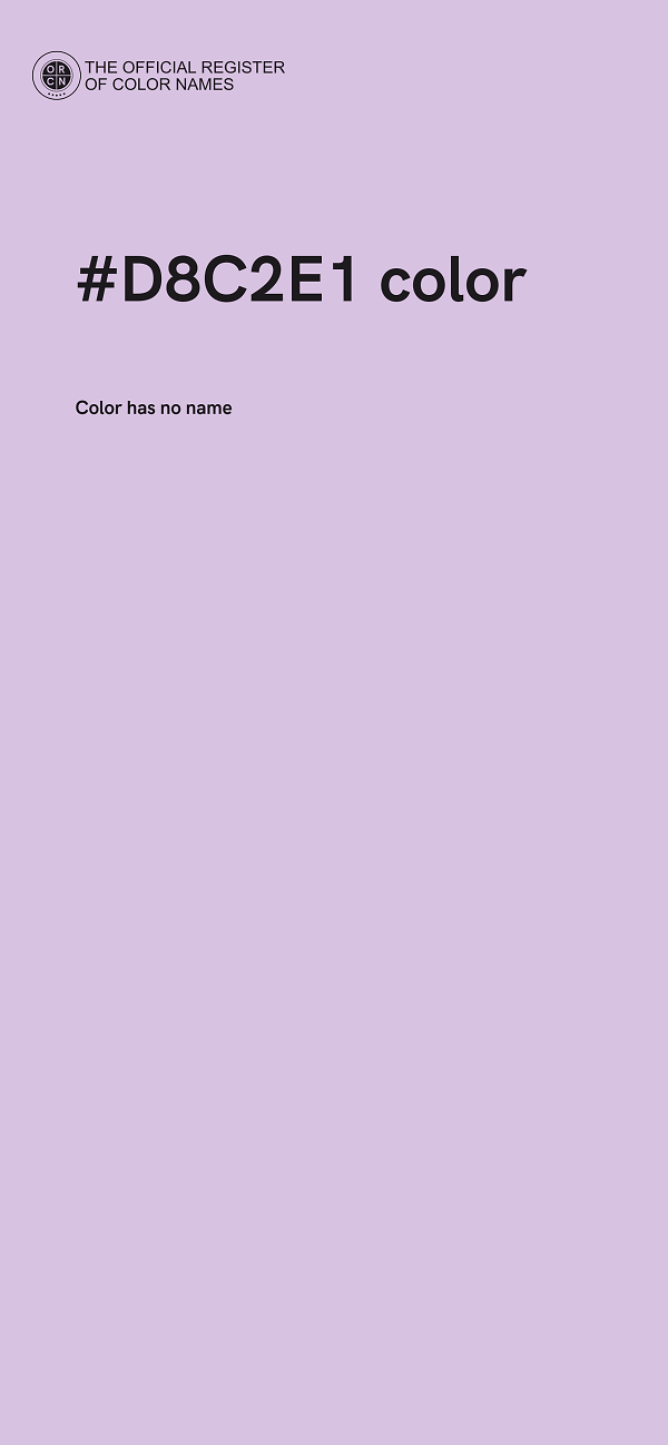 #D8C2E1 color image
