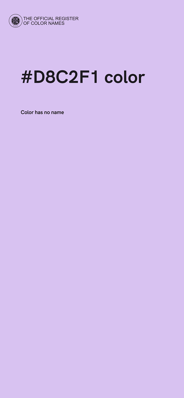 #D8C2F1 color image