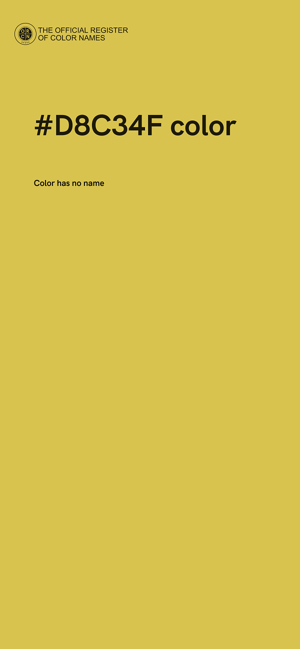 #D8C34F color image