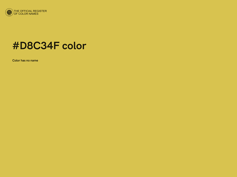 #D8C34F color image