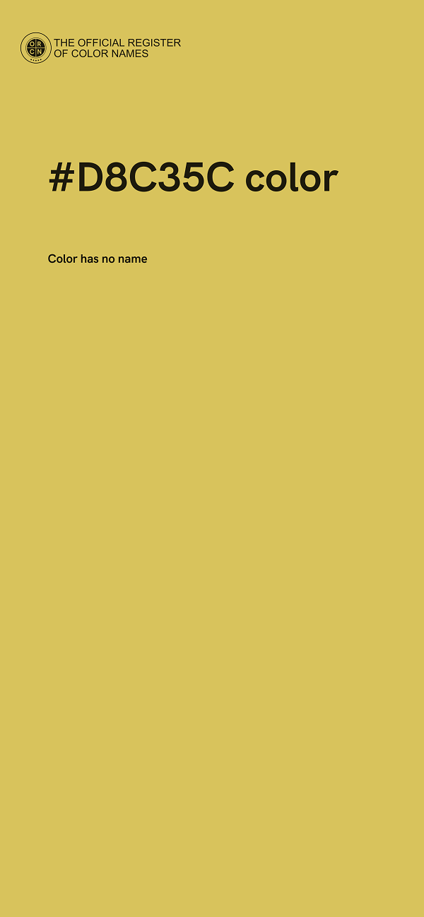 #D8C35C color image