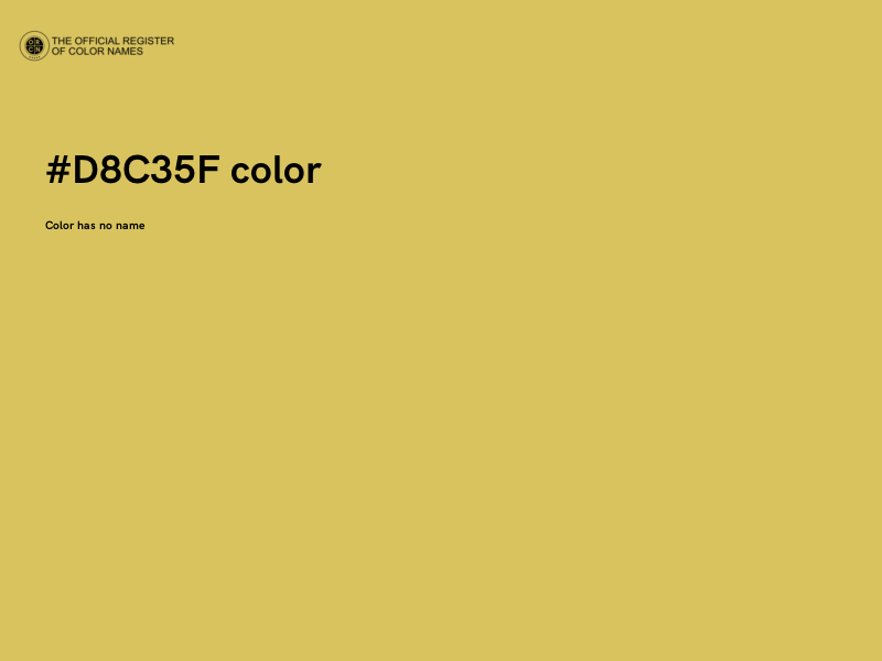 #D8C35F color image