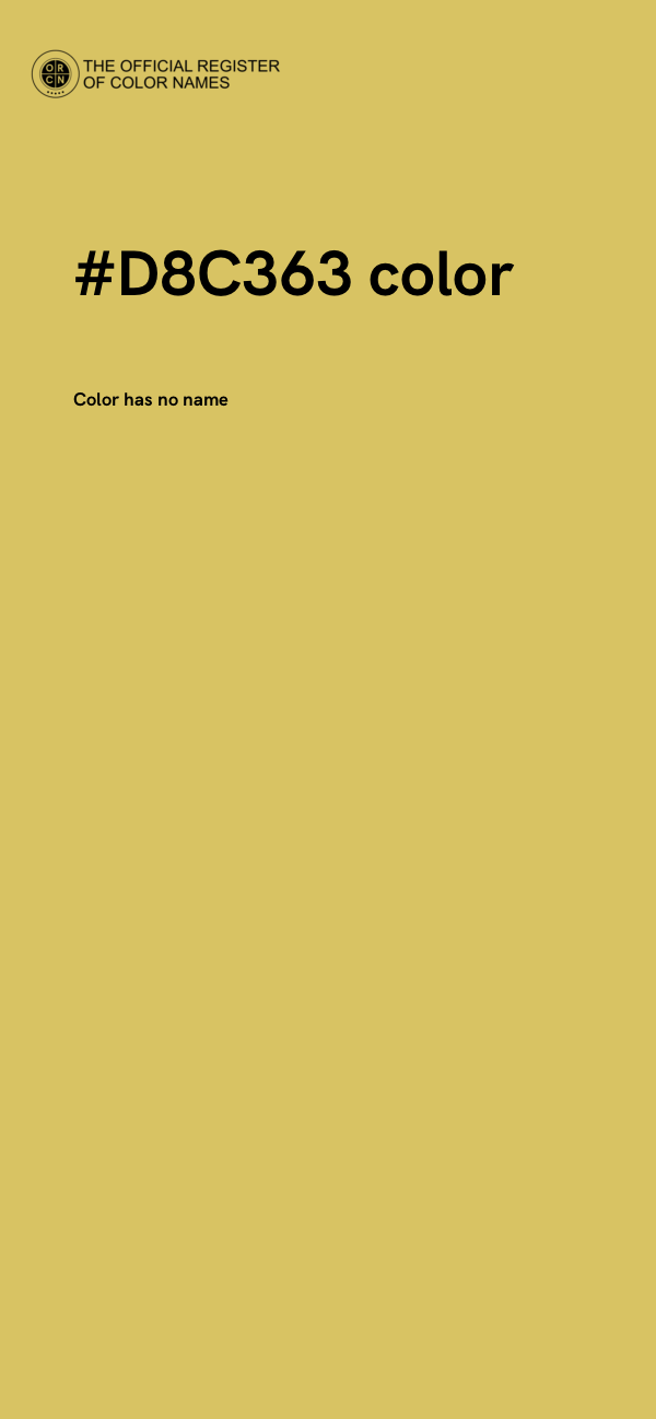 #D8C363 color image