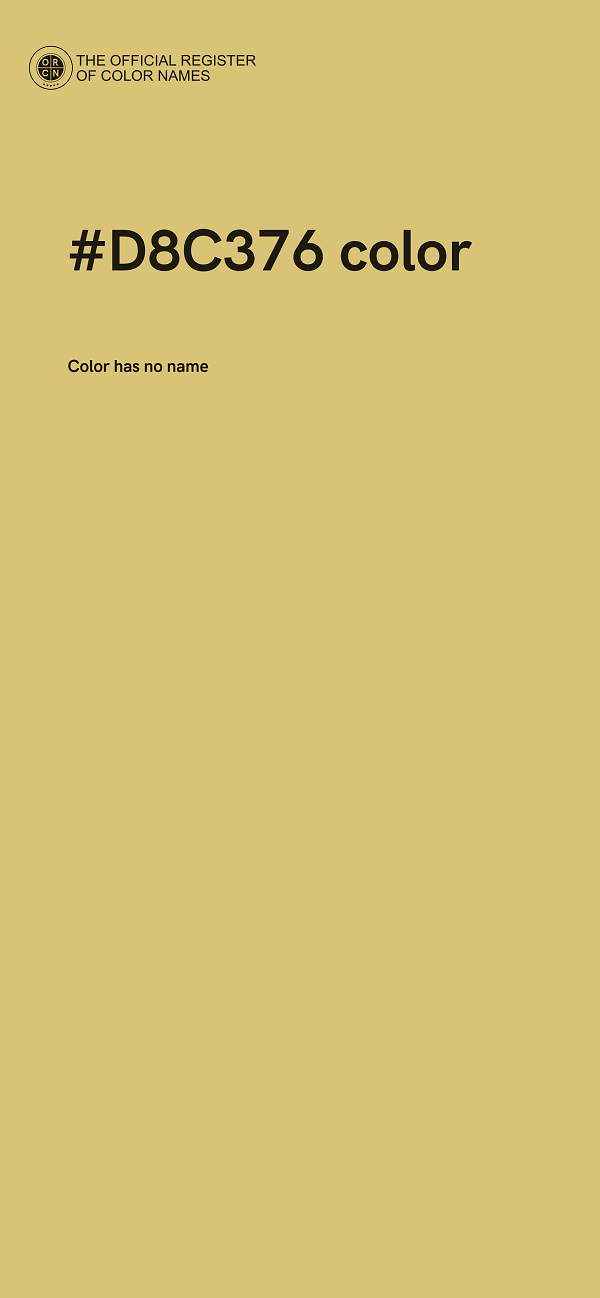 #D8C376 color image