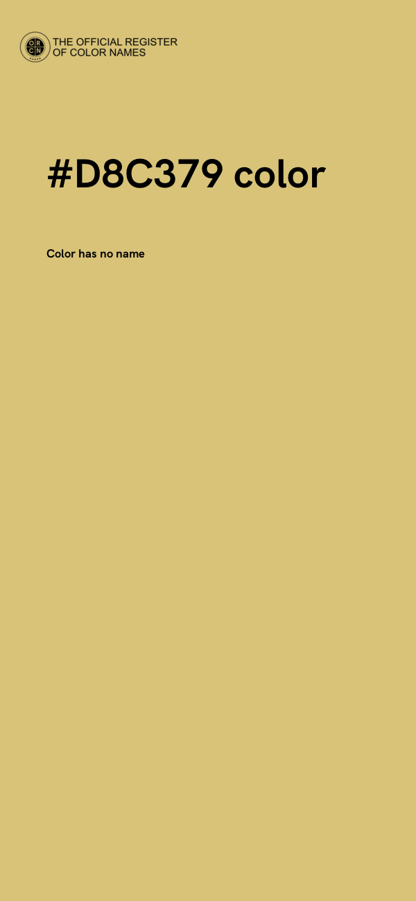 #D8C379 color image