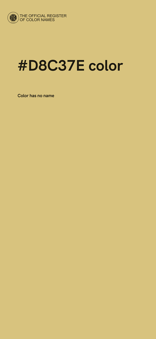 #D8C37E color image