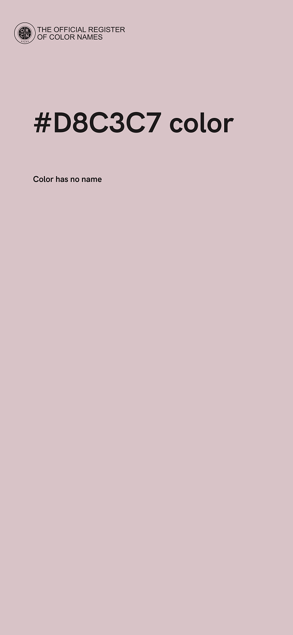 #D8C3C7 color image