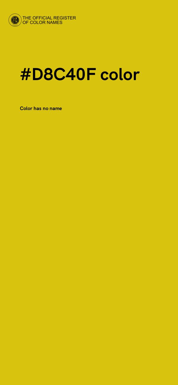 #D8C40F color image