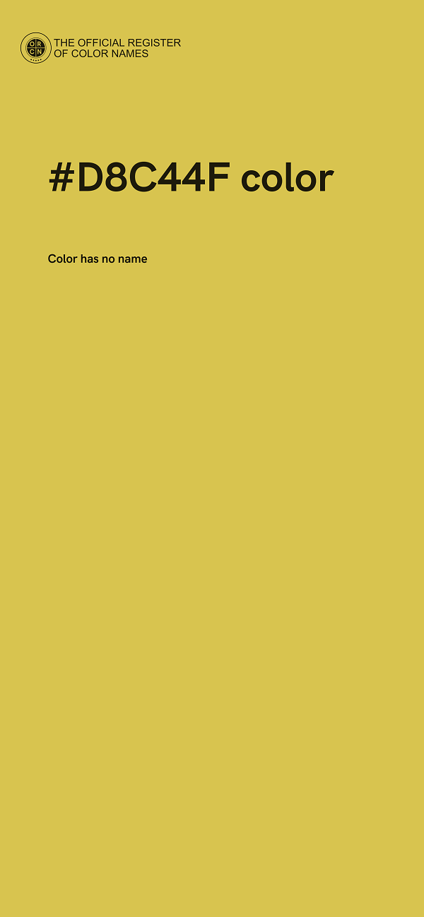 #D8C44F color image