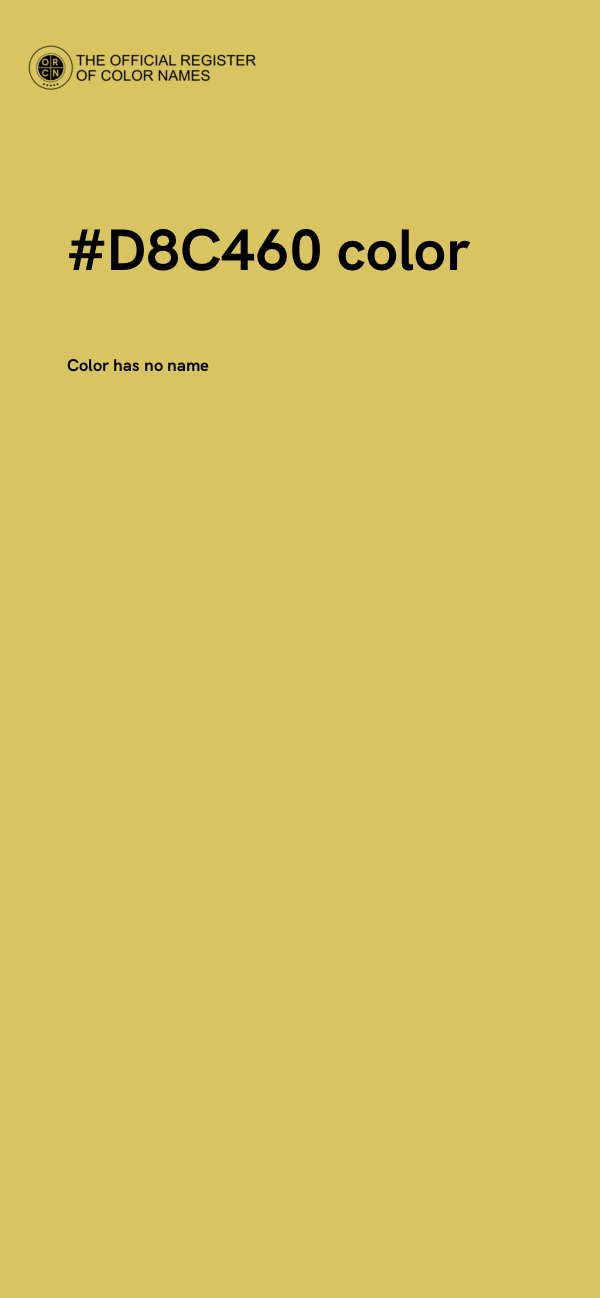#D8C460 color image