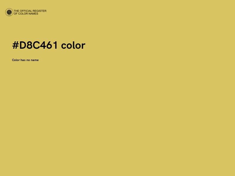 #D8C461 color image
