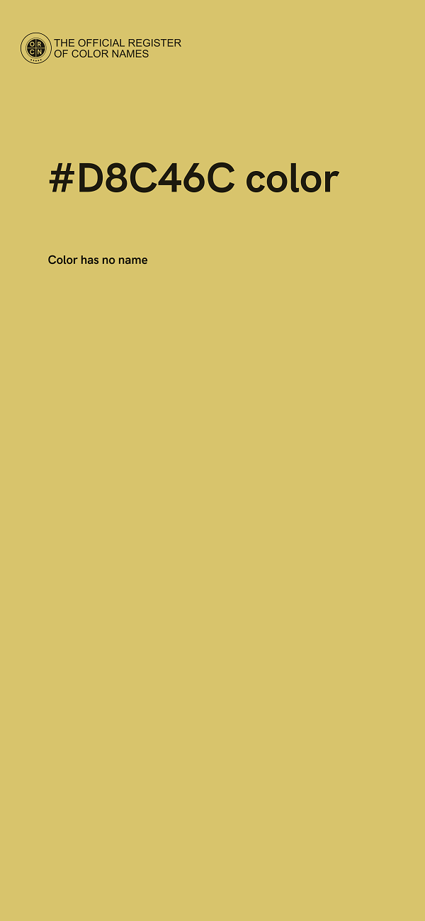 #D8C46C color image