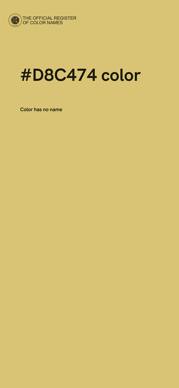 #D8C474 color image